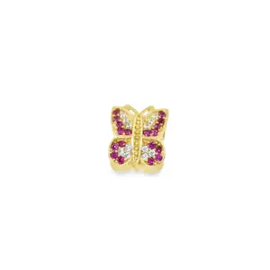 14k Charm Spacer Butterfly Pendant