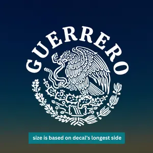 Mexican flag logo decal, Mexican eagle decal, waterproof vinyl sticker, car decal, laptop sticker, bottle or tumbler vinyl decal