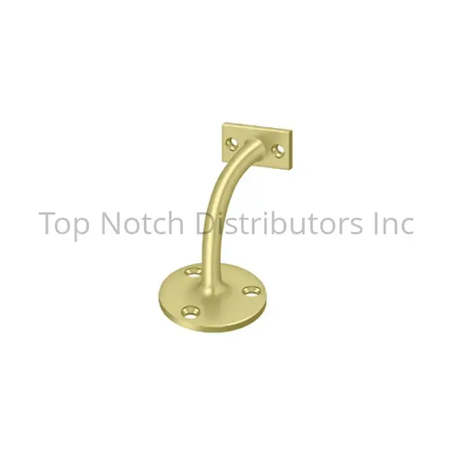 Deltana  3.19 in. Projection Light Duty Hand Rail Brackets - Unlacquered Brass Finish