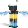 AquaMiracle Submersible Internal Aquarium Filter - 3-Stage Filtration, Sponge Aquarium Filters, Dual Outlets, Aeration, Transparent Box, Even Circulation for 10-100 Gal Fish & Turtle Tanks