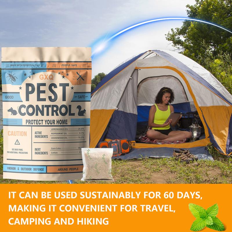 Rodent Repellent, 10-Pack - Suitable for Indoor and Outdoor Use, Natural Peppermint Scent, Repels Rats, Cockroaches, and Mosquitoes, the Ideal Choice for Household Pest Control.