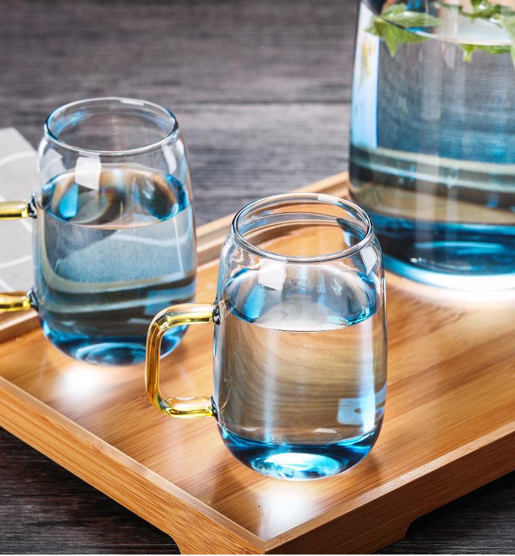 Nordic Gradient Glass Pitcher and Cup