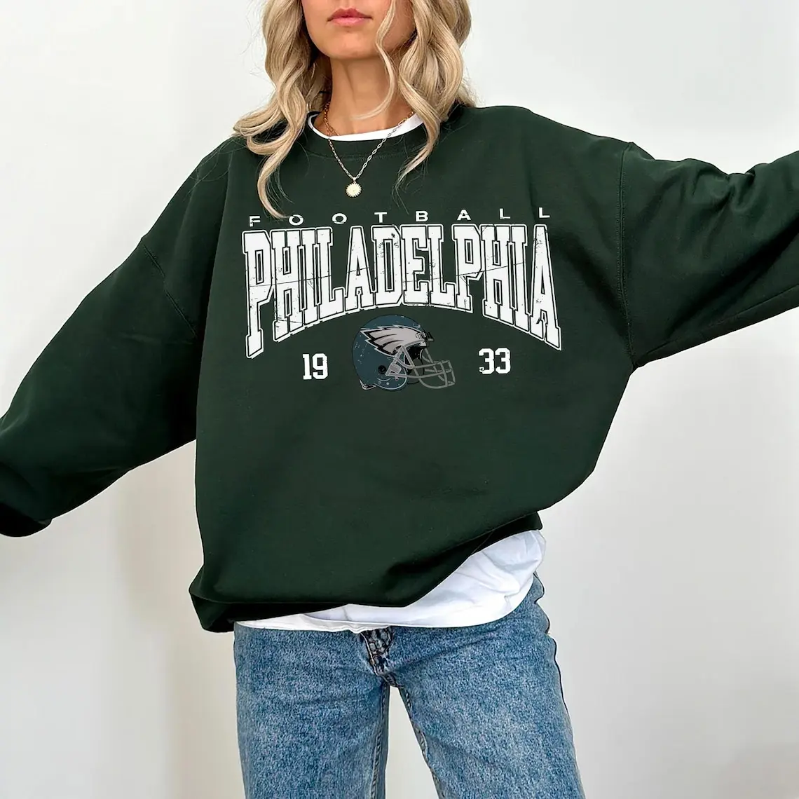 Philadelphia Football Sweatshirt Philly Sweatshirt Bird Gang Football Sun day Game Day Shirt Crewneck