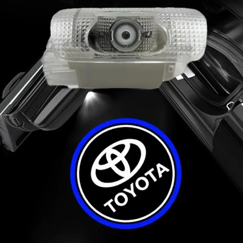 2pcs for Toyota Car Door Lights Logo Projector Never Fade HD LED Door Welcome Projector Lights .Car Welcome Light. Door Light Projector Runner Avalon Camry Highlander Land Cruiser Prius Sequoia Sienna Tundra Venza Crown CorollaAlphard Reiz Prado