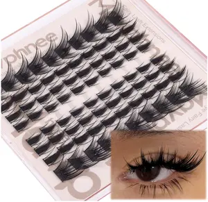 Fox Eye Lash Clusters Cat Eye Lash Extensions Wispy Manga Eyelash Clusters Anime Cluster Eyelash Extensions C-Curly & L-Curly Cluster Lashes Fairy Left & Right Eyelashes Clusters by Mavphnee