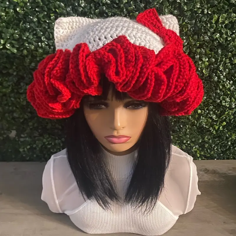 Hello kitty ruffle hat Hello kitty ruffle hat