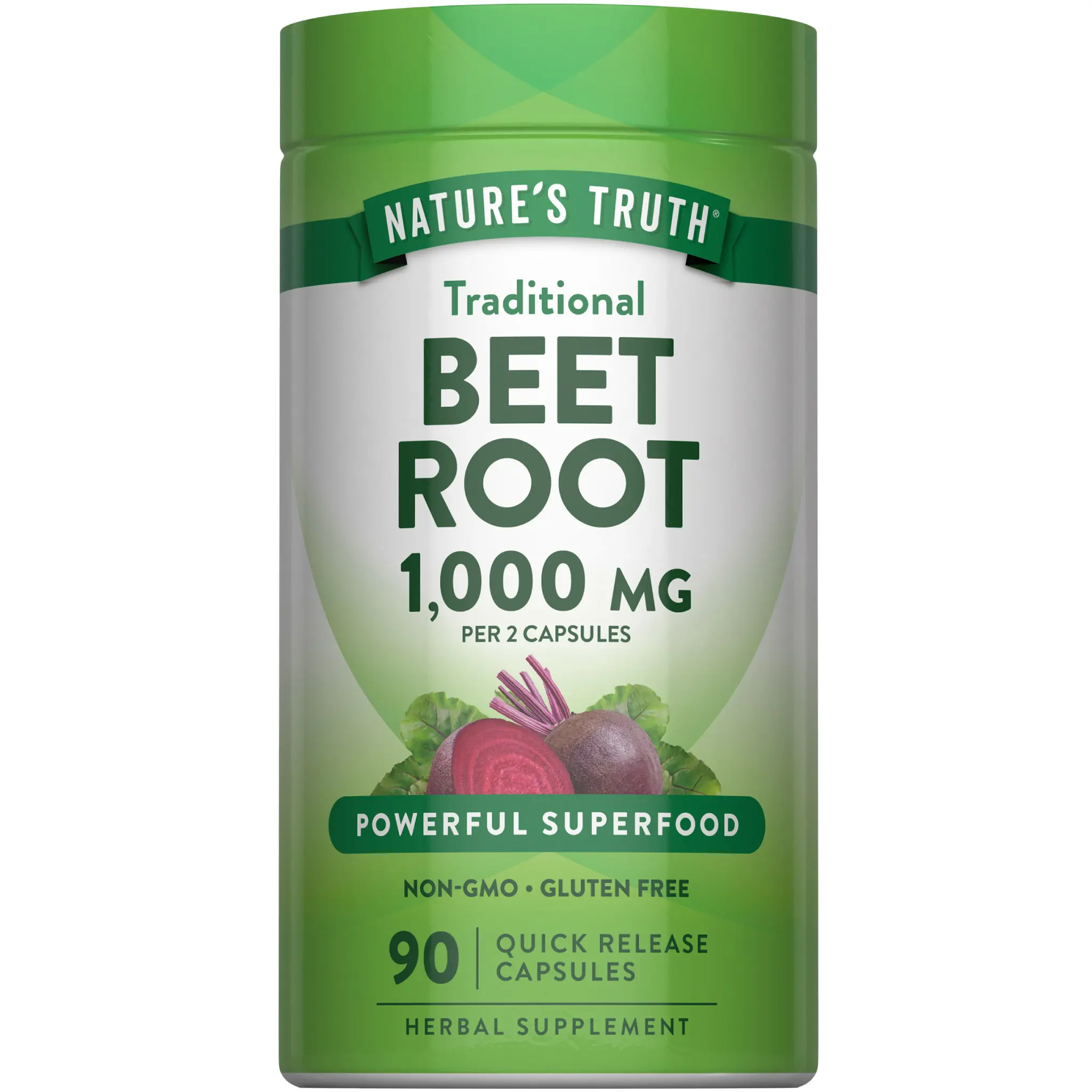 Nature's Truth Beet Root Capsules - 1000mg - 90 count - Herbal Extract - Gluten Free & Non-GMO Supplement Nature's Truth Beet Root Capsules - 1000mg - 90 count - Herbal Extract - Gluten Free & Non-GMO Supplement