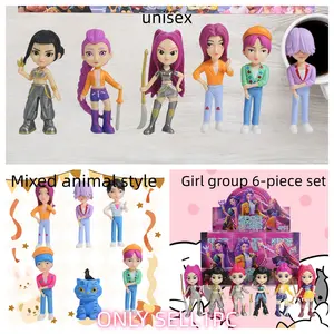 Q Version Cool Girl Group Blind Box Handmade Doll Set, Multiple Shapes Cartoon Anime Figures, Desktop Decoration, Birthday Gift