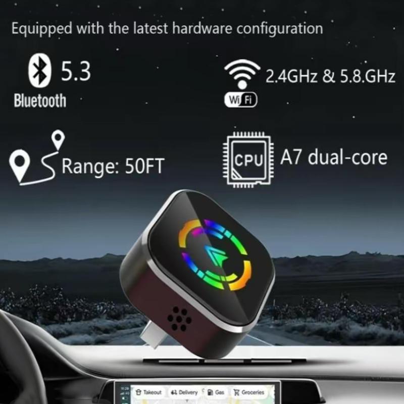 2026 Wireless CarPlay Adapter, Universal Compatibility Adapter, For iPhone And Android Users, Quick Connection With No Del car play
