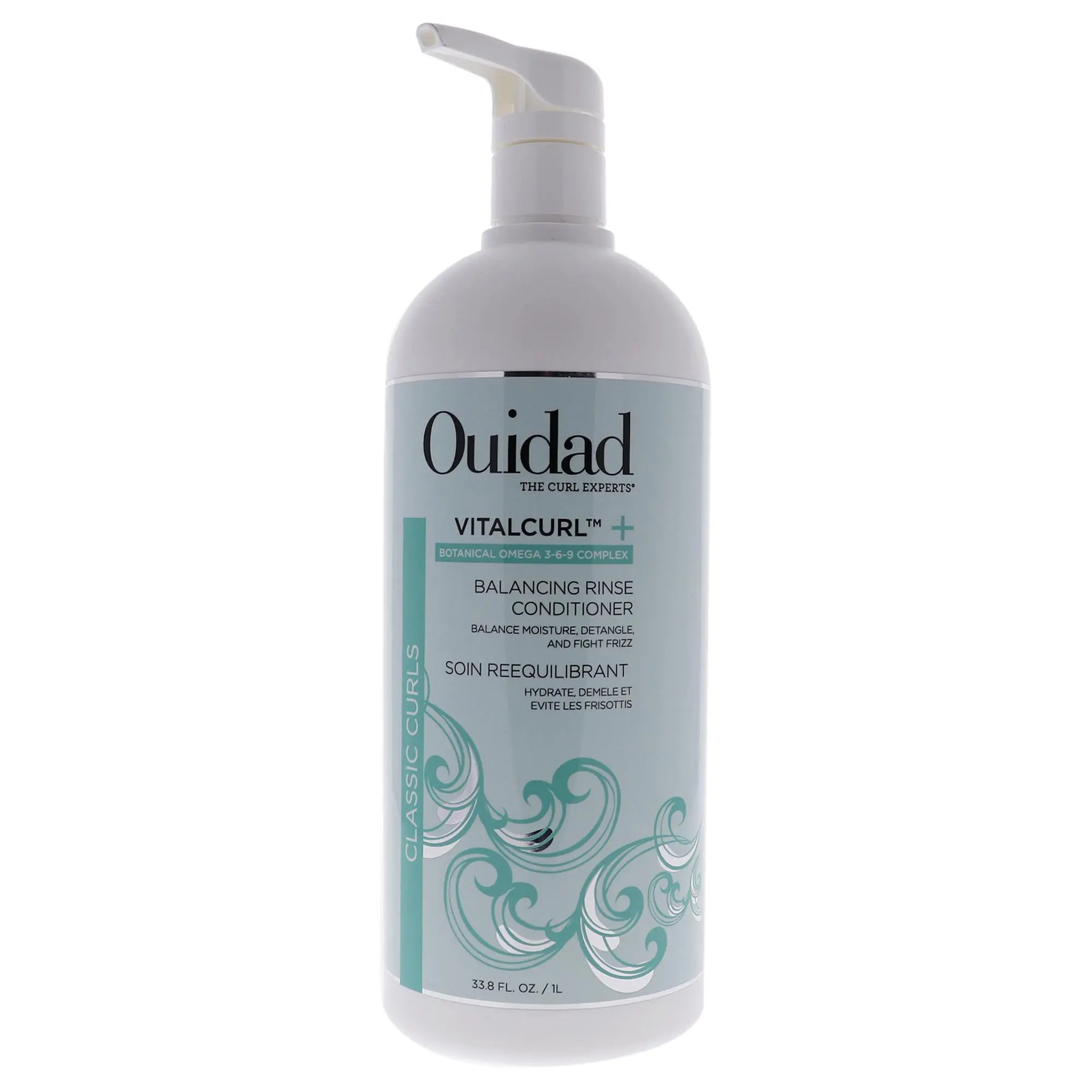 Ouidad VitalCurl Plus Balancing Rinse Haircare Conditioner, Hydrating & Moisturizing, Unisex - 33.8 oz