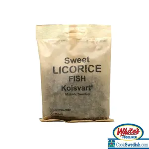 Kolsvart Sweet Licorice Swedish Candy Fish, 4.2oz