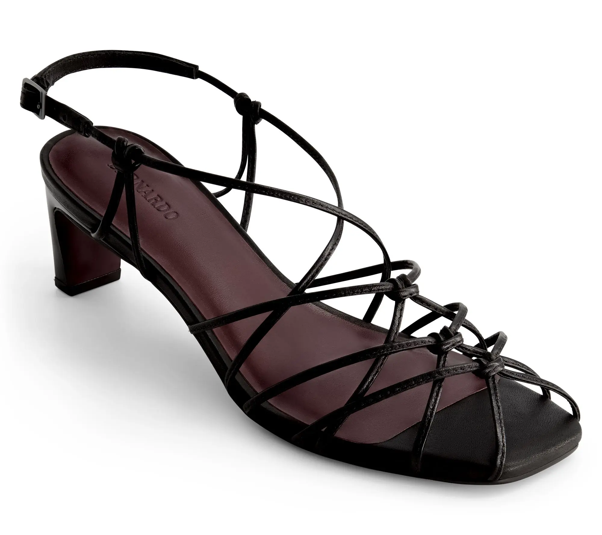 Bernardo Leather Heeled Strappy Sandals - Catrina