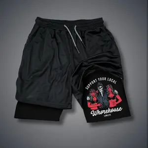 LOWLIFE 80s 90s summer men shorts for men jorts outfit men graphic shorts Double-layer sports shorts Comfortable short shorts summer