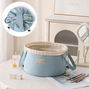 Large-capacity portable drawstring makeup bag storage bag, travel toiletry bag, fashionable makeup storage bag, Travel Cosmetic Bag