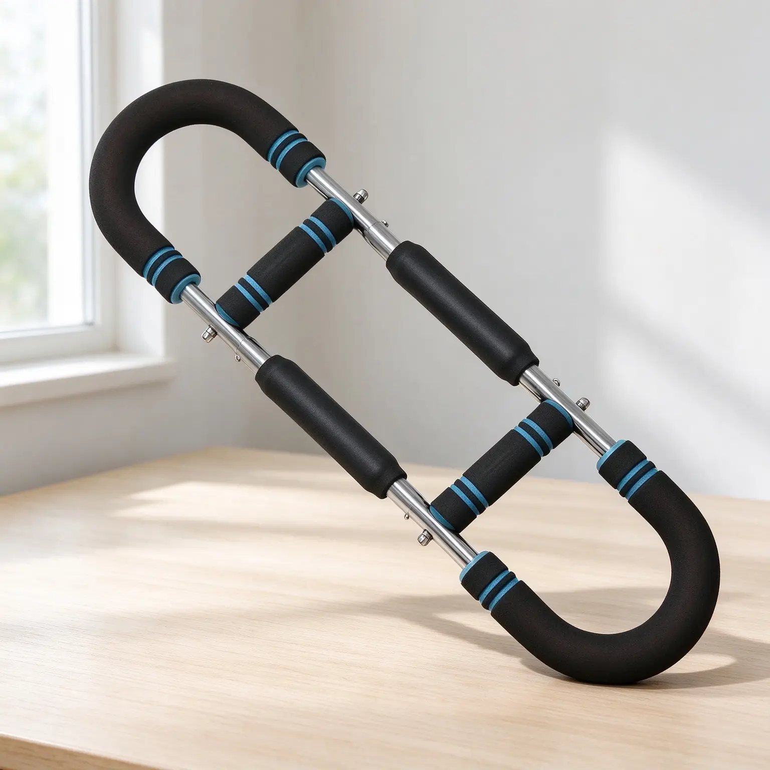 U-Shaped Arm Strength Trainer - Portable, Adjustable Resistance, Detachable Structure, High-Density Foam Handles, Heavy-Duty Steel Frame, Multi-Workout Support for Home Full-Body Fitness
