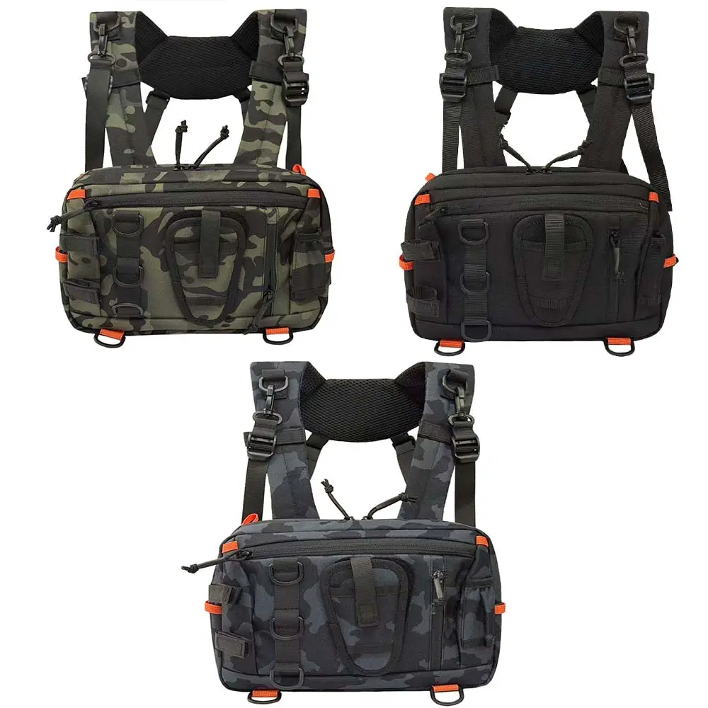 Outdoor Sports Chest Bag, Multi-Functional Convenient Hiking Cycling Backpack, Fishing Lure Bag, Sporty Nylon Material, Universal Use, Hiking Accessories, Hiking Gear