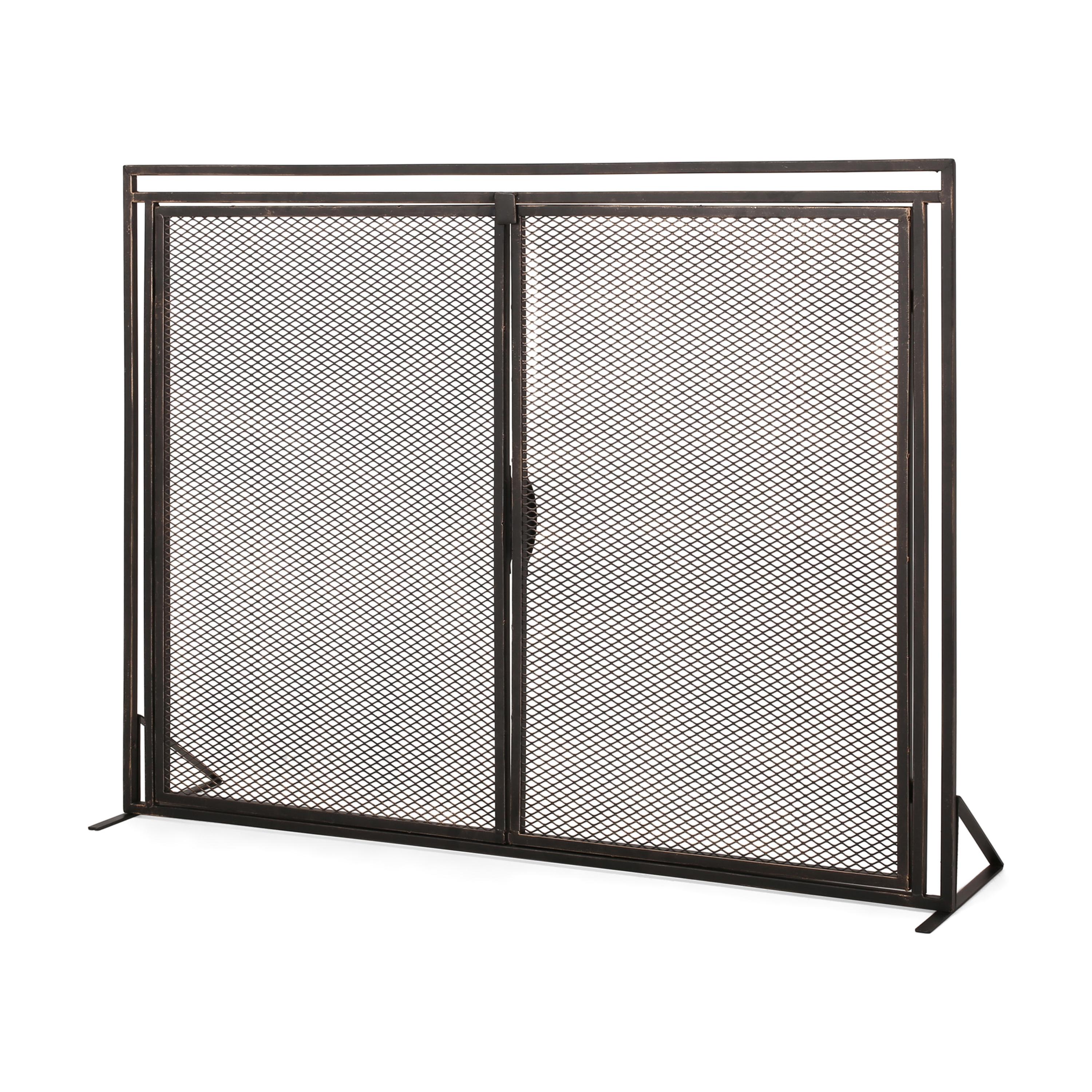 SAVEYOUR  Multi-use fireplace screen for indoor & outdoor use. Stylish, durable, and wind-resistant. Perfect for your home, patio, fire pit area, and backyard gatherings. Adds safety and modern decor to any space.