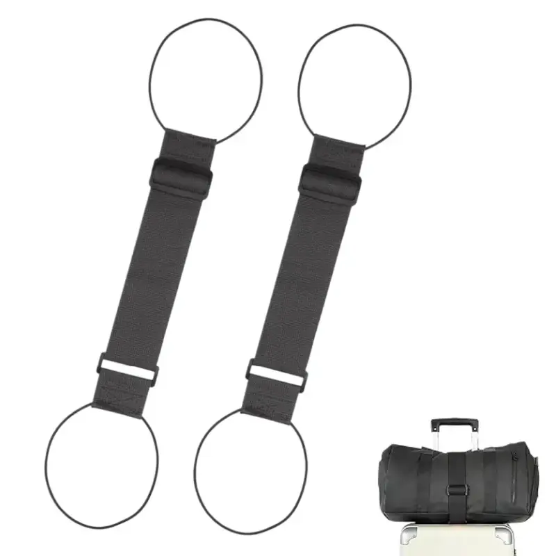 【Summer Sale Deals】Luggage Straps Bag Bungee, Luggage Straps Suitcase Adjustable Belt, Add a Bag to Travel Suitcase Elastic Strap Belt 2Pcs.