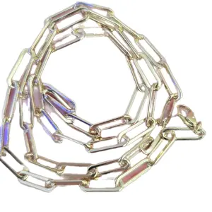 Gold-plated Pepperclip Chain Available in 2 Sizes - Metallic Chain Accessory