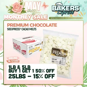 1LB 50Express® Premium White Cacao Coating Melts