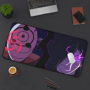 Uchiha Manga Anime Series Sharingan Eyes Aesthetic Mouse Pad – Desk Mat Perfect for Gamers & Fans! – Extra Large Gaming Mouse Pad