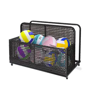 Garvee Outdoor PE Rattan Wicker Poolside Float Storage Caddy with Wheels, Compartments, and Basket - Durable, Weather-Resistant Patio, Pool, and Backyard Organizer for Floaties, Life Vests, and Beach Balls