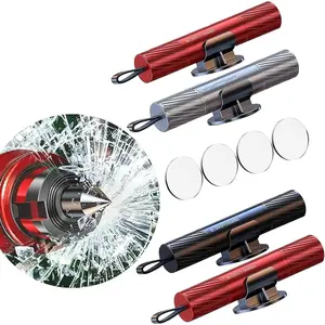 4 Pack 2026 Upgraded Safety Hammer, Underwater Glass Breaker Seatbelt Cutter, Emergency Escape Window Breaker Tool for Cars
