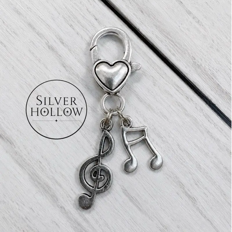 Musical Notes Keychain. For Music Lovers, Portable Bag Accessory