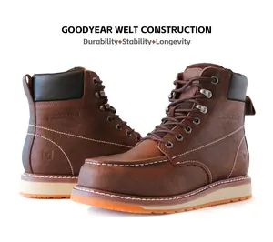 Men's Loader 6" Soft Toe Wedge Work Boot, Brown,  Boy Walking Shoes Walking Shoes Footwear
