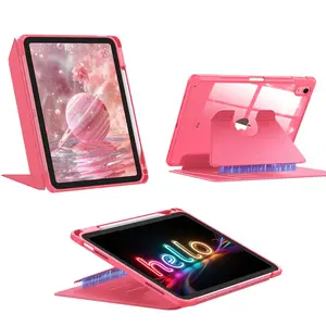 Fintie Stand Case for 2025 iPad 11th Gen A16 & iPad 10th Gen 10.9", Multiple Stand Angles, Clear Back Cover, Built-in Pencil Holder, Auto-On/Off