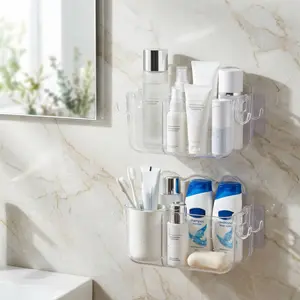 2 Pack Acrylic Shelves,Floating Shelves for Wall,Durable Space Saving,Conveniently Store Everything,For Bedroom, Living Room, Bathroom, Kitchen Storage Hanging Installation,Home Decor,Wall Organizer