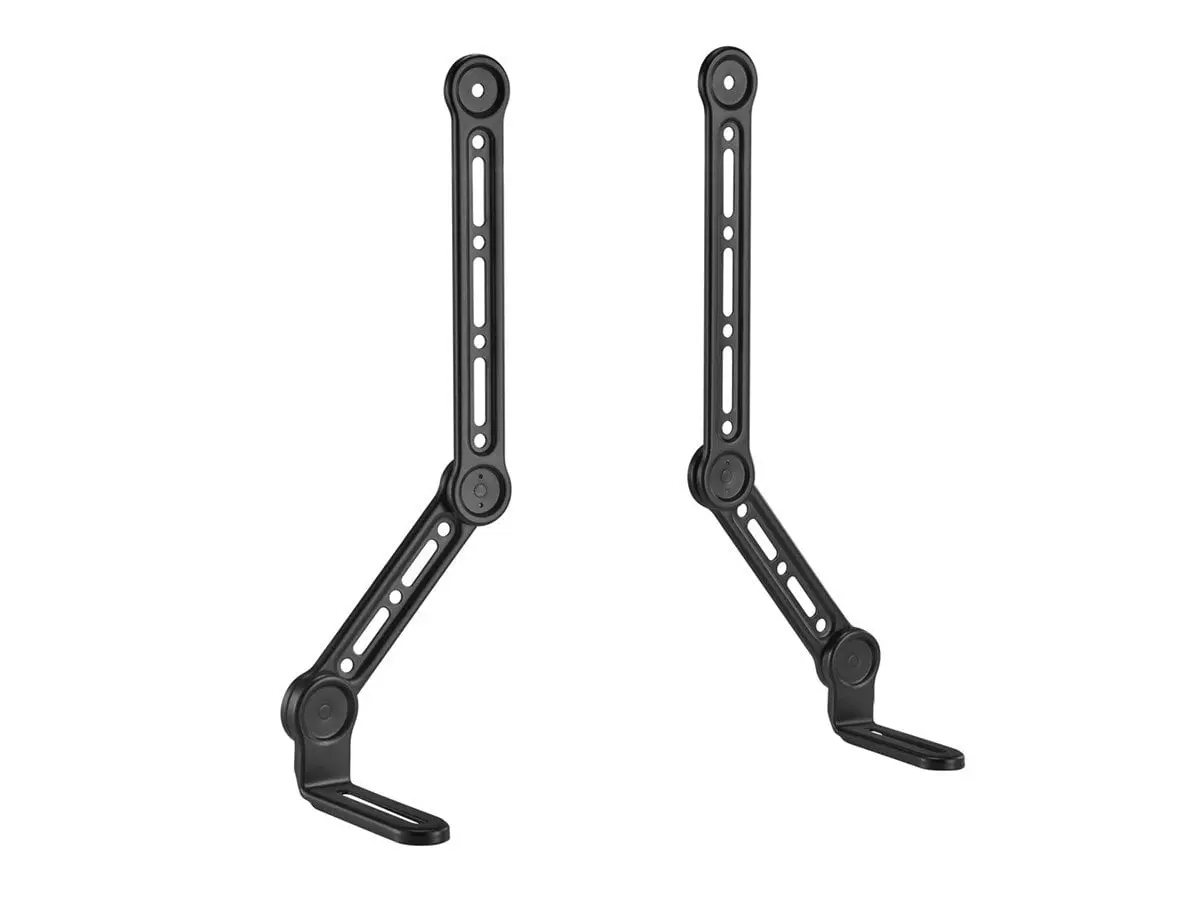 Monoprice 44901 Aesthetic Adjustable Speaker Soundbar Mount, 49 in, 33 lbs Capacity, L-Shaped Brackets for Secure Audio Equipment Grip