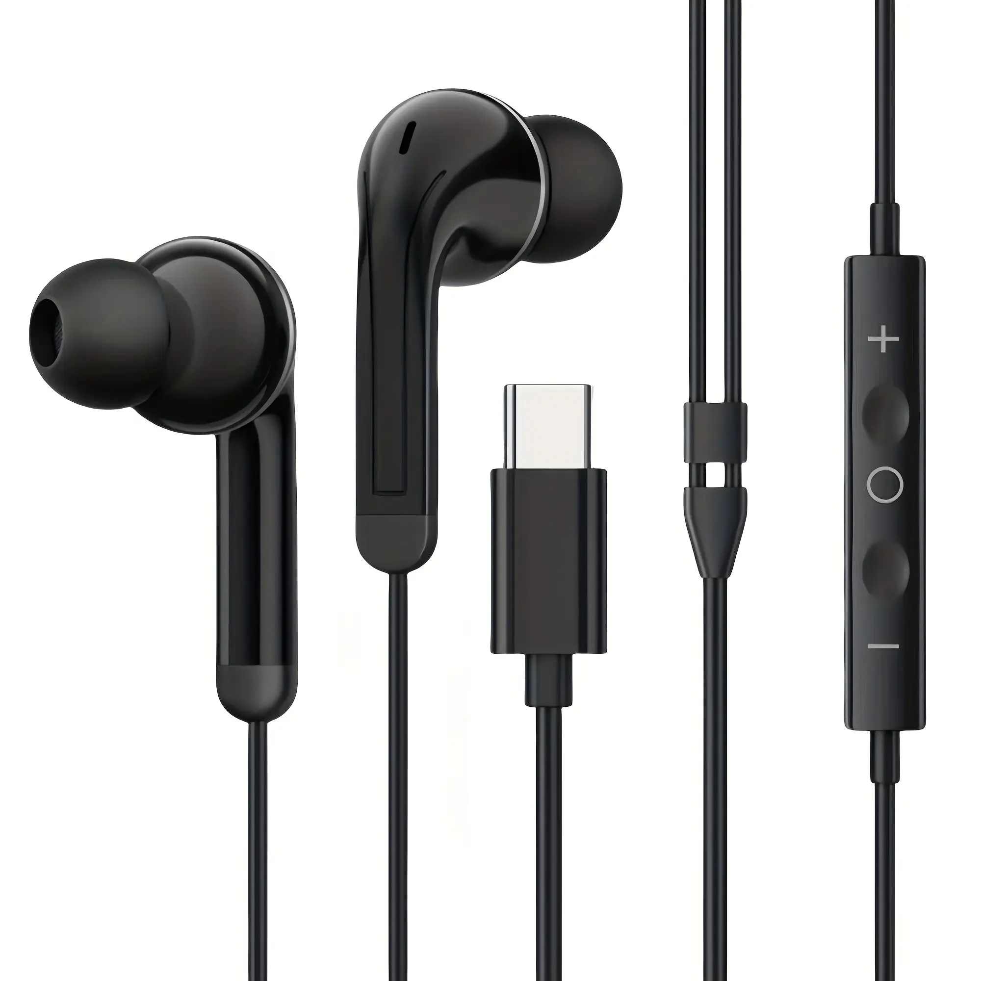 USB-C In-Ear Headset, Wired Headphones with Microphone & Volume Control, High-Quality Sound for Calls & Music, Compatible with Android Type-C Devices, MP3/MP4 Players, Usb-C In-Ear Headphones