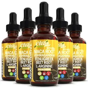 Clean Nutraceuticals Organic Maca Root Liquid Drops with Ashwagandha, Fenugreek, Beet Root and L-Arginine Liquid Multivitamin for Women and Men-Adapto Drive Supplement Healthcare Natural Dietary Fitness Optimum Edible Solution