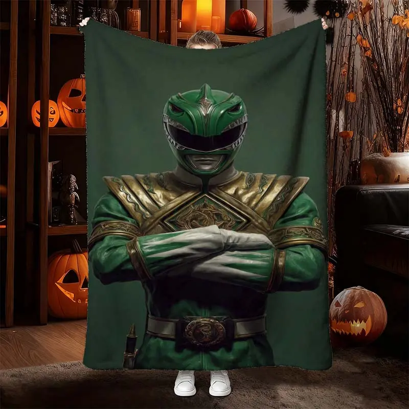 Power Rangers Digital Print Fleece Blanket - Soft, Warm, Wrinkle-Resistant, Fade-Resistant, All-Season Everyday Throw for Sofa, Bed, Camping - Christmas, Thanksgiving Gift