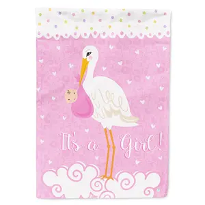 Carolines Treasures  Its a Baby Girl Garden Size Flag