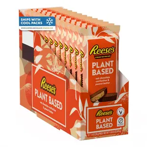 REESE'S Plant Based Oat Chocolate Confection Peanut Butter Cups, Candy Packs