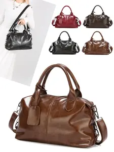 Retro, simple and classic one-shoulder Boston bag, dual-purpose for hand-held or crossbody, niche texture   casual   versatile one-shoulder crossbody bag, Casual crossbody bags, suitable for workplace and daily commuting, etc. High Quality Bag