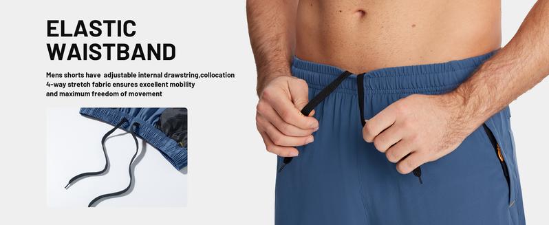 MAGCOMSEN 2/3 Pack Men's Hiking Shorts 9" Quick Dry Athletic Shorts with Zipper Pockets for Gym Workout Basketball Running Outdoorfun FallFreshness