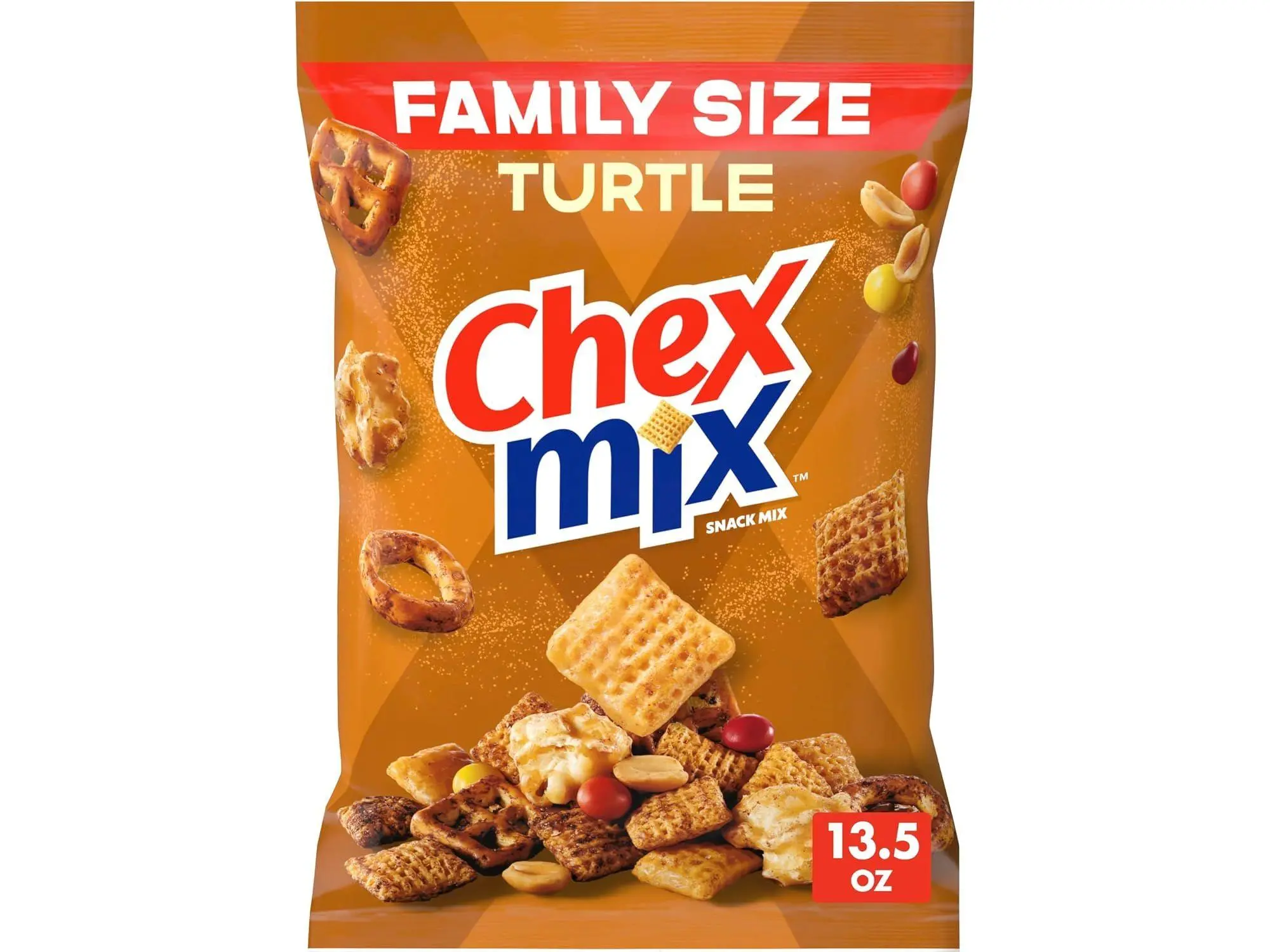 Chex Mix Turtle Snack Mix, Family Size, 13.5 oz