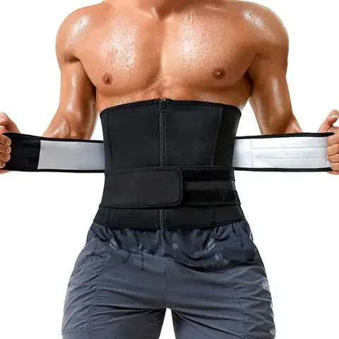 Men's Zipper Adjustable Compression Fajas Body Waist Reducing Shapewear, Basic Casual Minimalist Comfort Tummy Control Smooth Waist Trainer for All Seasons, Waist Cincher for Men Daily Wear, Waist Girdle Trainers, Shapewear Waist Belt, Waist Shaper