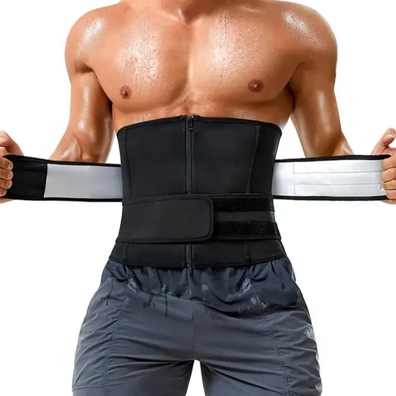 Men's Zipper Adjustable Compression Fajas Body Waist Reducing Shapewear, Basic Casual Minimalist Comfort Tummy Control Smooth Waist Trainer for All Seasons, Waist Cincher for Men Daily Wear, Waist Girdle Trainers, Shapewear Waist Belt, Waist Shaper