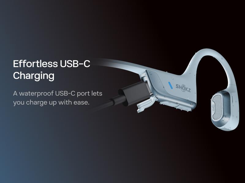 SHOKZ OpenRun Pro 2 - Open-Ear, Bone Conduction Sport Headphones - Sweat Resistant, Workout Headphones with Deep Bass and Smart Mic