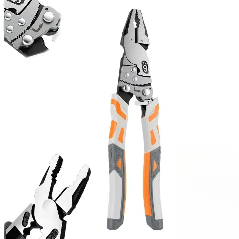 9'' Ratchet Self Wire Cutter Pliers Electrician Cable Tool Ratchet Cable Wire Cutter with Non-Slip Handle for Electrical Wiring Industrial Maintenance and Home DIY