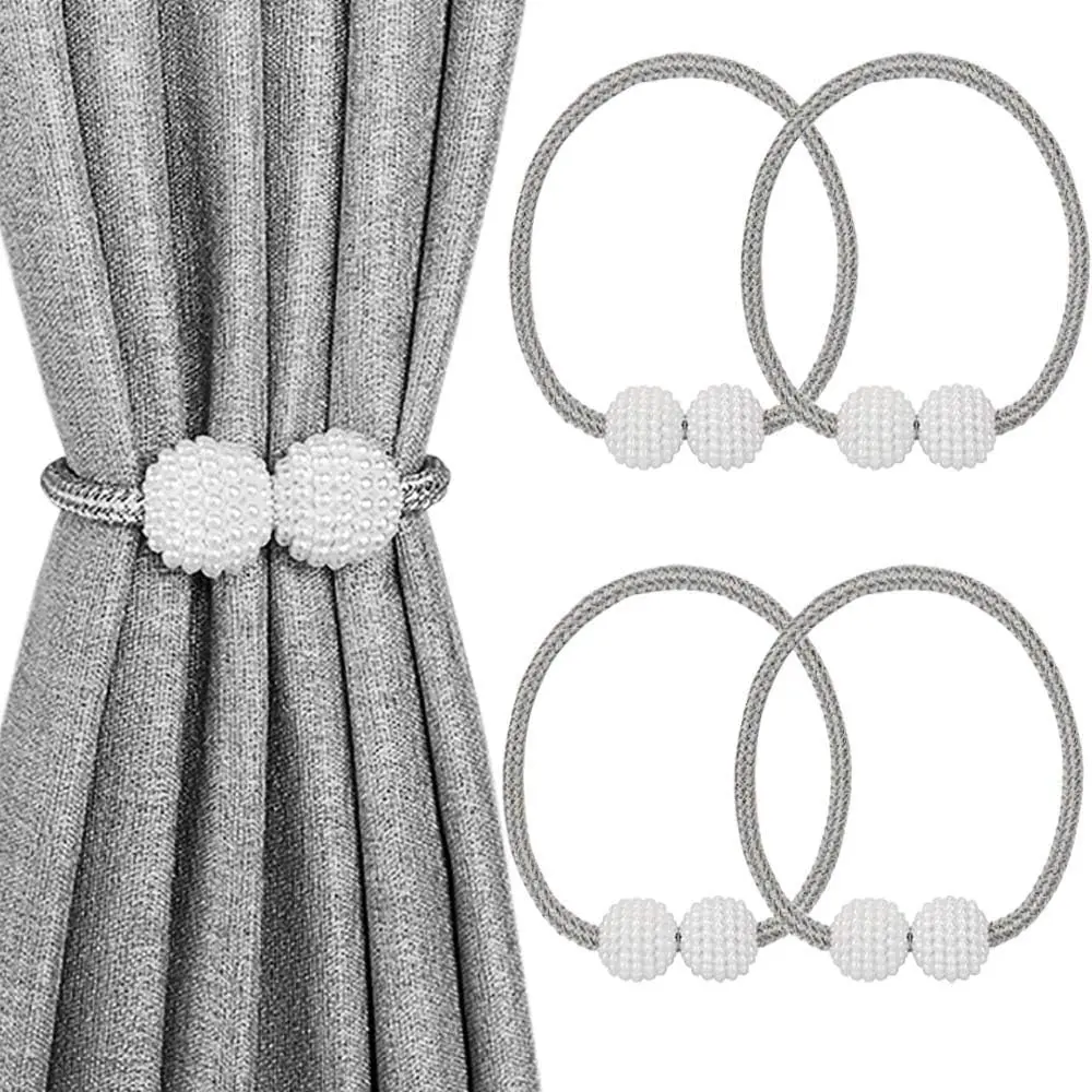 Magnetic Curtain Tiebacks, Curtain Tie Backs for Curtains, 4 Counts Classic European Curtain Holdbacks for Drapes, Used for Home and Office Decoration, Interior Decoration Accessories
