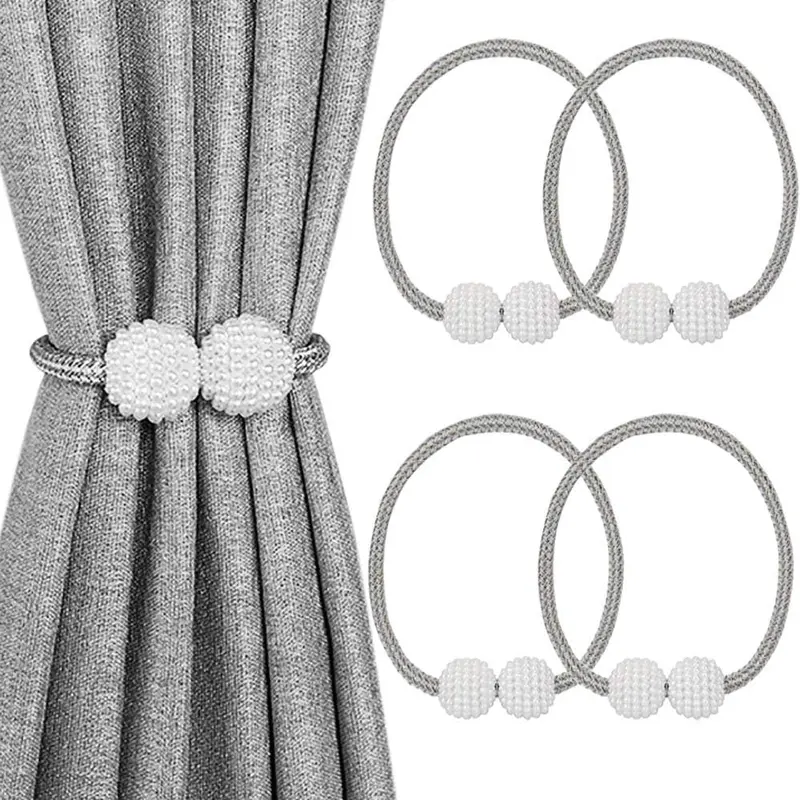 Magnetic Curtain Tiebacks, Curtain Tie Backs for Curtains, 4 Counts Classic European Curtain Holdbacks for Drapes, Used for Home and Office Decoration, Interior Decoration Accessories
