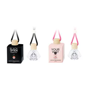 2 Pack 8ML Dual Scent Hanging Car Perfume, Long-Lasting Air Freshener, Gentle Scent Odor Remover, Multi-Scenario Use for Home & Car