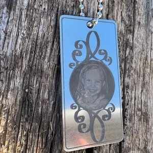 Personalized stainless steel remembered necklace/ dog tag. Add your photo / text