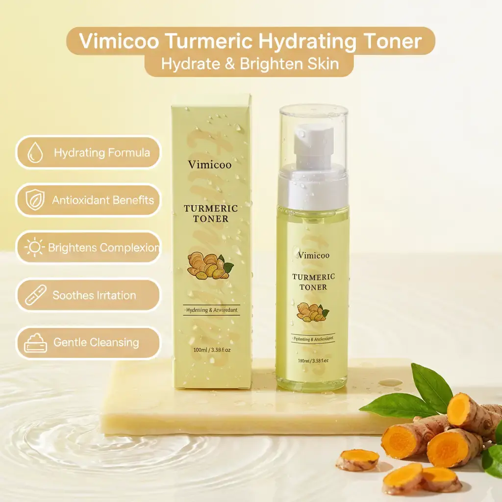 Vimicoo Turmeric Toner, Hydrating Antioxidant Facial Toner for Dull Uneven Skin