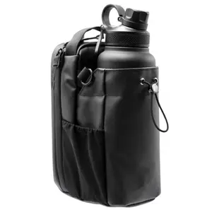 Moulin Fitness Magnetic Gym Bag, Titanmag Gym Bag, Large Capacity Gym Specific Water Bottle Bag for Locker Hiking Hydration Cycling (Black-3 Magnetic Type)